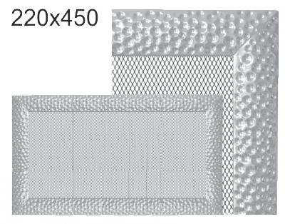 Krbová mřížka exkluzívní Kratki  VENUS niklovaná 220x450