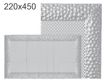 Krbová mřížka exkluzívní Kratki VENUS niklovaná 220x450