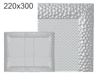 Krbová mřížka exkluzívní Kratki VENUS niklovaná 220x300