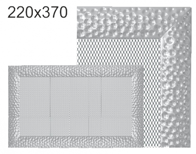 Krbová mřížka exkluzívní Kratki  VENUS niklovaná 220x370