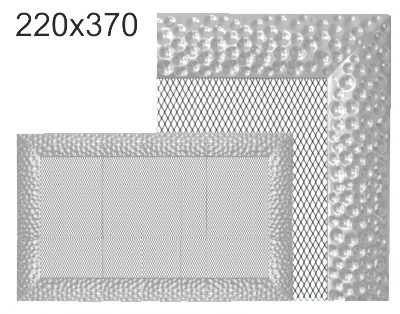 Krbová mřížka exkluzívní Kratki VENUS niklovaná 220x370