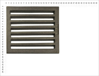 Litinový rošt pro kamna a krby Termopen rošt obdélníkový-plochý R7x8 rozměry 184x210 mm tloušťka 15 mm