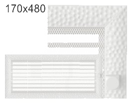Krbová mřížka exkluzívní Kratki VENUS bílá s žaluzií 170x480