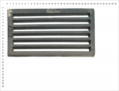 Litinový rošt pro kamna a krby Termopen rošt obdélníkový-plochý R6x11 rozměry 158x290 mm tloušťka 15 mm