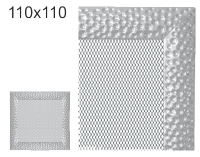 Krbová mřížka exkluzívní Kratki VENUS niklovaná 110x110