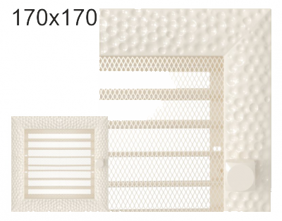 Krbová mřížka exkluzívní Kratki VENUS krémová s žaluzií 170x170