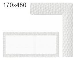 Krbová mřížka exkluzívní Kratki VENUS bílá 170x480