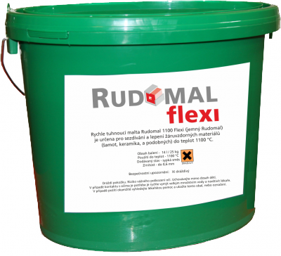 hafťák flexi - kamnářské lepidlo P-D Refractories CZ a.s. Rudomal FLEXI 25kg - kbelík