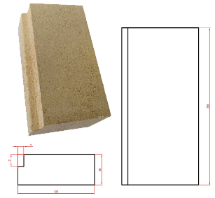 Náhradní díly KOBOK - dno kolem roštu - barva přírodní Kobok Vyzdívka KOBOK dno s osazením 125x266-50 K-599 tloušťka 50mm barva přírodní