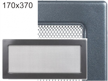 Krbová mřížka Kratki grafitová, antracit, rozměr 170x370 mm
