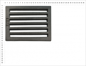 Litinový rošt pro kamna a krby Termopen rošt obdélníkový-plochý R6x8 rozměry 158x210 mm tloušťka 16 mm