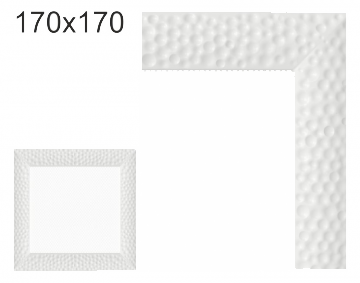 Krbová mřížka exkluzívní Kratki  VENUS bílá 170x170