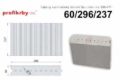 Kamnářská šamotová tvarovka RHI Magnesita Tažený šamot Quickbricks SIII-KP - 60/296/237
