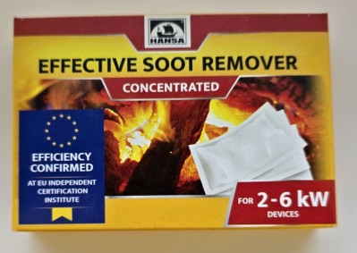 Kominický čistič komínů - čistící prášek v sáčcích HANSA 5 x sáček 5g (pro 2 až 6 kW) - nejsnadnější způsob, jak udržet komín v čistém stavu