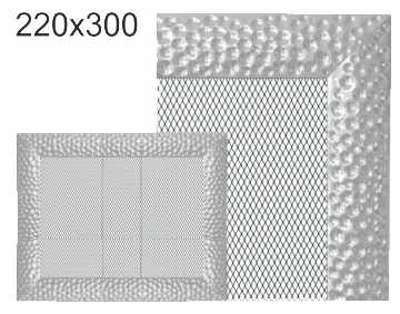 Krbová mřížka exkluzívní Kratki  VENUS niklovaná 220x300