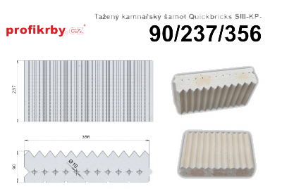 Kamnářská šamotová tvarovka RHI Magnesita Tažený šamot Quickbricks SIII-KP - 90/237/356