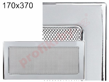 Krbová mřížka Kratki galvanizovaný nikl, rozměr 170x370 mm