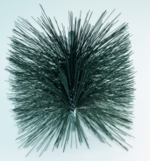 Kartáč kominický se závitem pro kominické tyče a nástavce - závit M12 Termopen ocelový čistící kartáč hranatý 250x250, závit M12