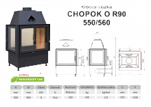 Krbová vložka KOBOK KOBOK CHOPOK R90 O x570 550 560 - Třístranná - troje dveře