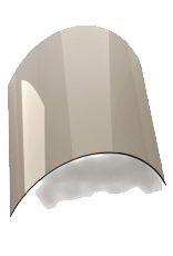 Obloukové sklo Zaragoza servis THORMA Filakovo - Profikrby s.r.o. Blansko Sklo 440x420x4 Radius=247 - sklo pro krbová kamna Thorma - ZARAGOZA