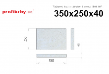 Kamnářská šamotová deska tloušťka 40 mm RHI Magnesita Tažený šamot SIII-KP - 350x250x40