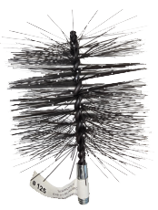 Kartáč kominický se závitem pro kominické tyče a nástavce - závit M12 Termopen Kartáč ocelový čistící kulatý Ø 125