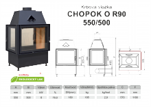 Krbová vložka KOBOK KOBOK CHOPOK R90 O x570 550 500 - Třístranná - troje dveře