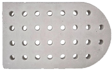 Žárobetonový rošt KOBOK profikrby 300 x 185 s obloukem  - rošt pro vložky KOBOK KPL